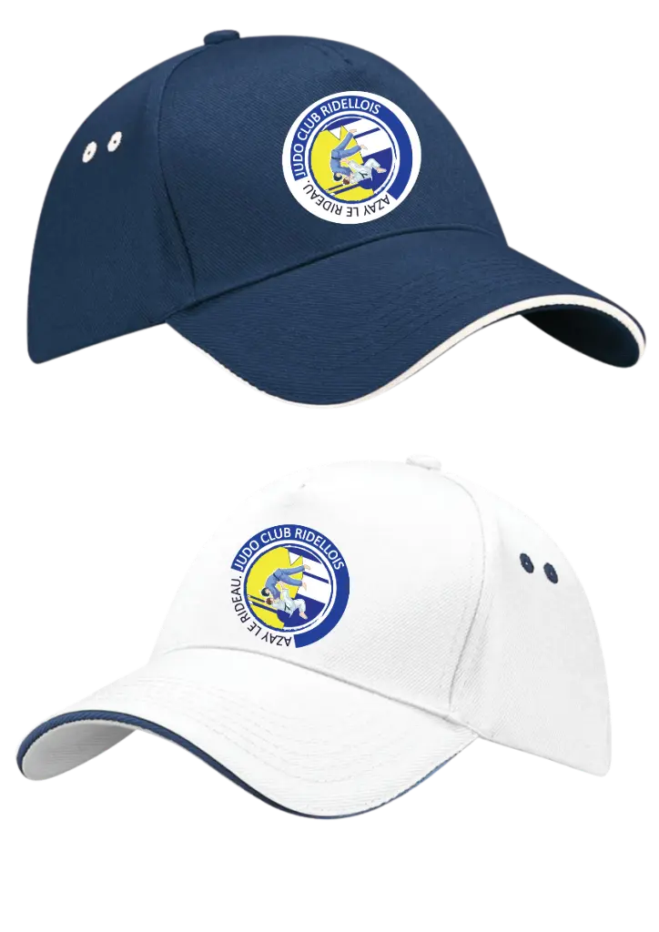Casquette avec liseré (Blanc, Broderie)